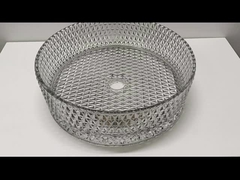 काउंटरटॉप माउंटेड ग्लास वॉशिंग बेसिन, कोई ओवरफ्लो गोल बाथरूम सिंक नहीं