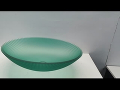 500*360*155 मिमी टेंपरेड ग्लास सिंक 45 मिमी ड्रेन होल के साथ